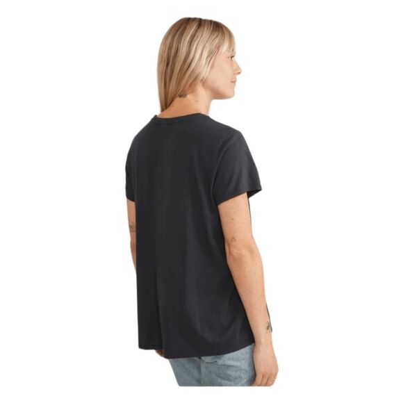 Marine Layer Swing Tee Black Modal Cotton Knit Crewneck Short Sleeve XS - Picture 4 of 9